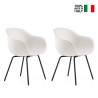 2x krzesła z polietylenu czarne metalowe nogi kuchnia design Fade C2 Sprzedaż