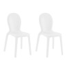 2x krzesła z polietylenu jadalnia restauracja nowoczesny design Chloé Oferta