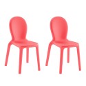2x krzesła z polietylenu jadalnia restauracja nowoczesny design Chloé Promocja