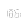 2x krzesła z polietylenu jadalnia restauracja nowoczesny design Chloé Cechy