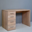 Biurko do pracy biurowej z 4 szufladami nowoczesny design drewno KimDesk Cechy