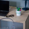 Biurko do pracy biurowej z 4 szufladami nowoczesny design drewno KimDesk Wybór