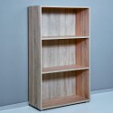 Regał biurowy niski 3 przegródki 2 regulowane półki drewniane Kbook 3SS Wybór