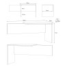 Rozszerz prawy blat biurka o nowoczesnym designie Simply DX Stan Magazynowy