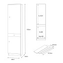 Wielofunkcyjna kolumna szafki mobilnej 2 drzwi szuflady 3 półki Half Koszt