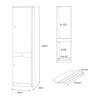 Wielofunkcyjna kolumna szafki mobilnej 2 drzwi szuflady 3 półki Half Koszt