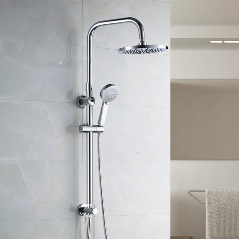 Kolumna prysznicowa ze stali chromowanej Ø 25cm głowica prysznicowa 3-strumieniowa Papete Promocja