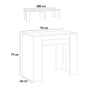 Stół rozkładany 90x48-308cm białe drewno Basic Wybór