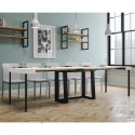 Stół rozkładany 90x40-288cm biały metalowy stół do jadalni Asia Katalog