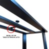 Stół rozkładany 90x40-288cm nowoczesny szary metal Asia Concrete Sprzedaż