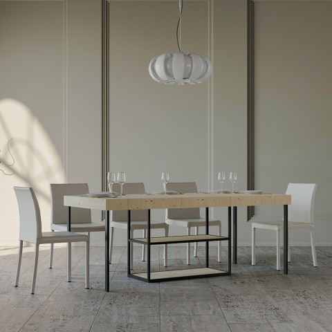 Drewniany stół rozkładana konstrukcja 90x40-290cm Camelia Premium Nature