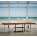 Rozkładany stół z drewna orzechowego 90x40-300cm Plano Premium Noix Rabaty