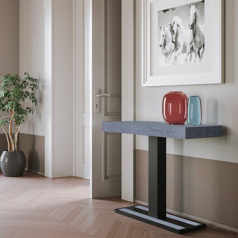 Szary stół rozkładany 90x40-300cm Capital Premium Concrete Promocja
