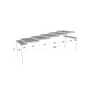 Stół rozkładany szary 90x40-300cm Diago Premium Concrete Wybór