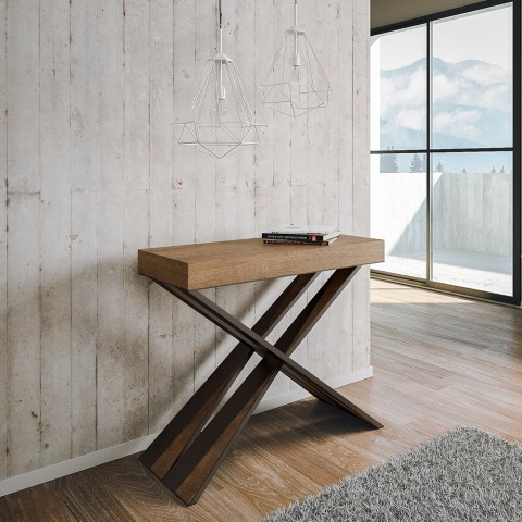 Stół rozkładany z drewna orzechowego 90x40-300cm Diago Premium Noix Promocja