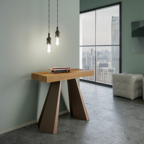Rozkładany stół z drewna 90x40-300cm nowoczesny stół Diamante Oak Promocja