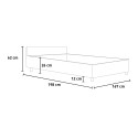 Szare podwójne łóżko 160x190cm kontener Nuamo Concrete Stan Magazynowy