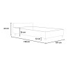 Szare podwójne łóżko 160x190cm kontener Nuamo Concrete Stan Magazynowy