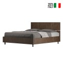 Kontenerowe łóżko podwójne 160x190cm z drewna orzechowego Demas Noix Sprzedaż
