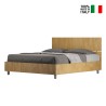 Nowoczesne łóżko podwójne kontenerowe z drewna 160x190cm Demas Oak Sprzedaż