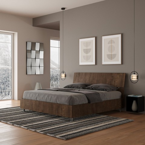 Łóżko dwukontenerowe 160x190cm z drewna orzechowego Demas Nod Noix Promocja
