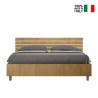Podwójne łóżko drewniane z listwami kontenerowymi 160x190cm Ankel Oak Sprzedaż