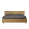 Podwójne łóżko drewniane z listwami kontenerowymi 160x190cm Ankel Oak Oferta