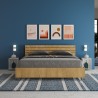 Podwójne łóżko drewniane z listwami kontenerowymi 160x190cm Ankel Oak Sprzedaż