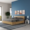 Podwójne łóżko drewniane z listwami kontenerowymi 160x190cm Ankel Oak Promocja