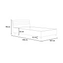 Nowoczesne łóżko dwukontenerowe z drewna 160x190cm Ankel Nod Oak Wybór