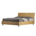 Podwójne łóżko z drewna 160x190cm z ukośnym zagłówkiem Demas I Oak Oferta