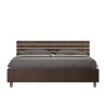 Podwójne łóżko z drewna orzechowego z prostymi listwami zagłówka 160x190cm Ankel D Noix Oferta