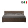 Podwójne łóżko z drewna orzechowego z prostymi listwami zagłówka 160x190cm Ankel D Noix Sprzedaż