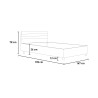 Szare łóżko podwójne 160x190cm proste listwy zagłówka Ankel D Concrete Katalog
