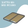 Szare łóżko podwójne 160x190cm proste listwy zagłówka Ankel D Concrete Rabaty