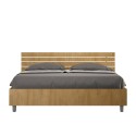 Podwójne drewniane łóżko 160x190cm z listewkami ze skosem Ankel I Oak Oferta