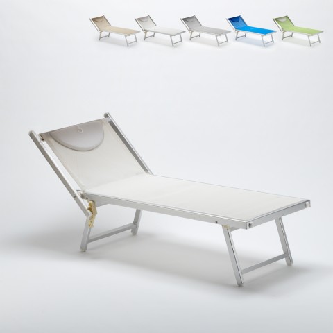 Aluminiowy leżak plażowy z tkaniny Textilene Italia Sun