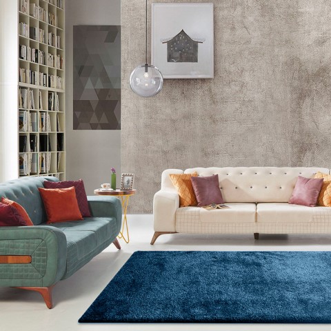 Prostokątny dywanik nowoczesny kolorowy pokój dzienny Trend Blue