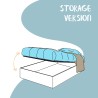 Łóżko dwuosobowe 160x190 ze schowkiem nowoczesny design Sunny M 
