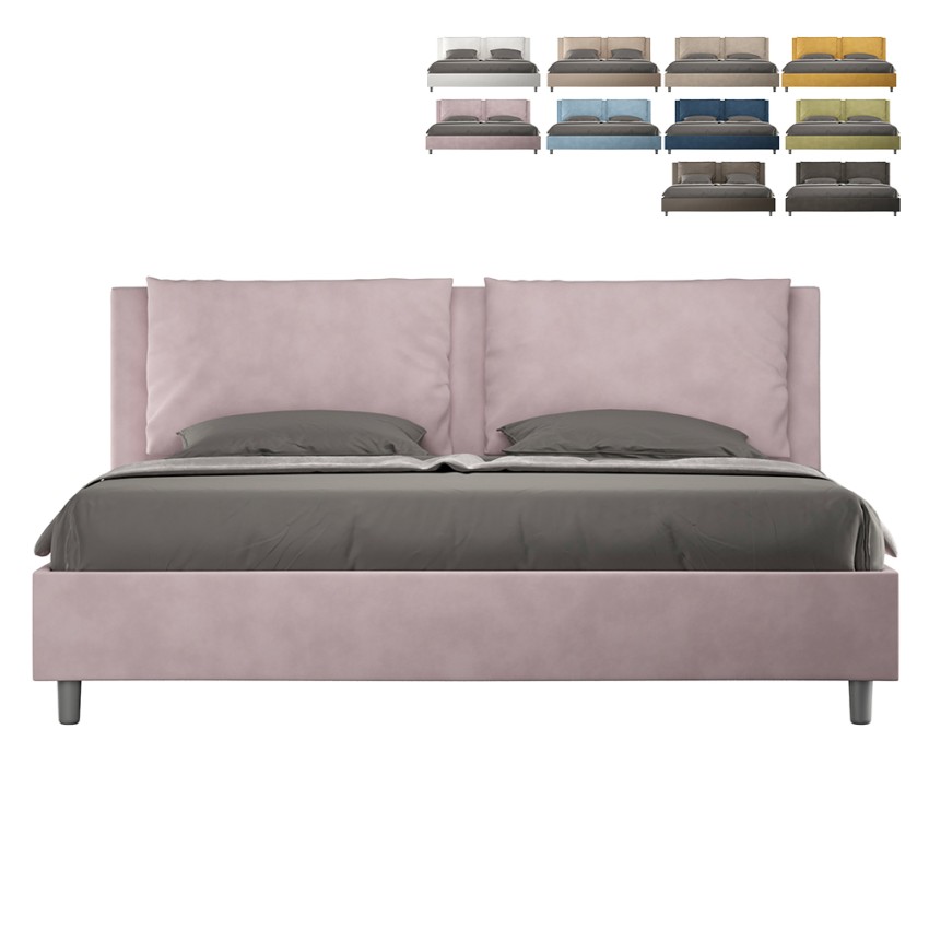 Łóżko podwójne ze schowkiem nowoczesny design Antea 200x200 Rabaty Łóżko podwójne ze schowkiem nowoczesny design Antea 200x200 Rabaty
