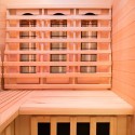 Sauna fińska narożna do domu drewnianego 2/3 miejsca na podczerwień Apollon 2C Środki
