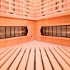 Narożna sauna fińska na podczerwień w drewnie na 3/4 miejsca Apollon 3C Rabaty