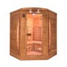 Narożna sauna fińska na podczerwień 3 miejsca drewno Dual Healthy Spectra 4 Promocja