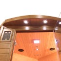 Narożna sauna fińska na podczerwień 3 miejsca drewno Dual Healthy Spectra 4 Sprzedaż