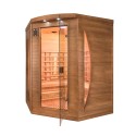 Narożna sauna fińska na podczerwień 3 miejsca drewno Dual Healthy Spectra 4 Oferta