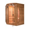 Narożna sauna fińska na podczerwień 3 miejsca drewno Dual Healthy Spectra 4 Oferta