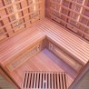 Narożna sauna fińska na podczerwień 3 miejsca drewno Dual Healthy Spectra 4 Rabaty