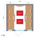 Sauna fińska na podczerwień drewno 4 miejsca Dual Healthy Spectra 5 Cechy
