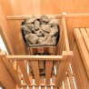 Sauna fińska 2 miejsca w drewnie z domowego pieca elektrycznego 4,5 kW Zen 2 Stan Magazynowy