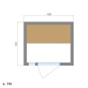 Sauna fińska 2 miejsca w drewnie z domowego pieca elektrycznego 4,5 kW Zen 2 Model